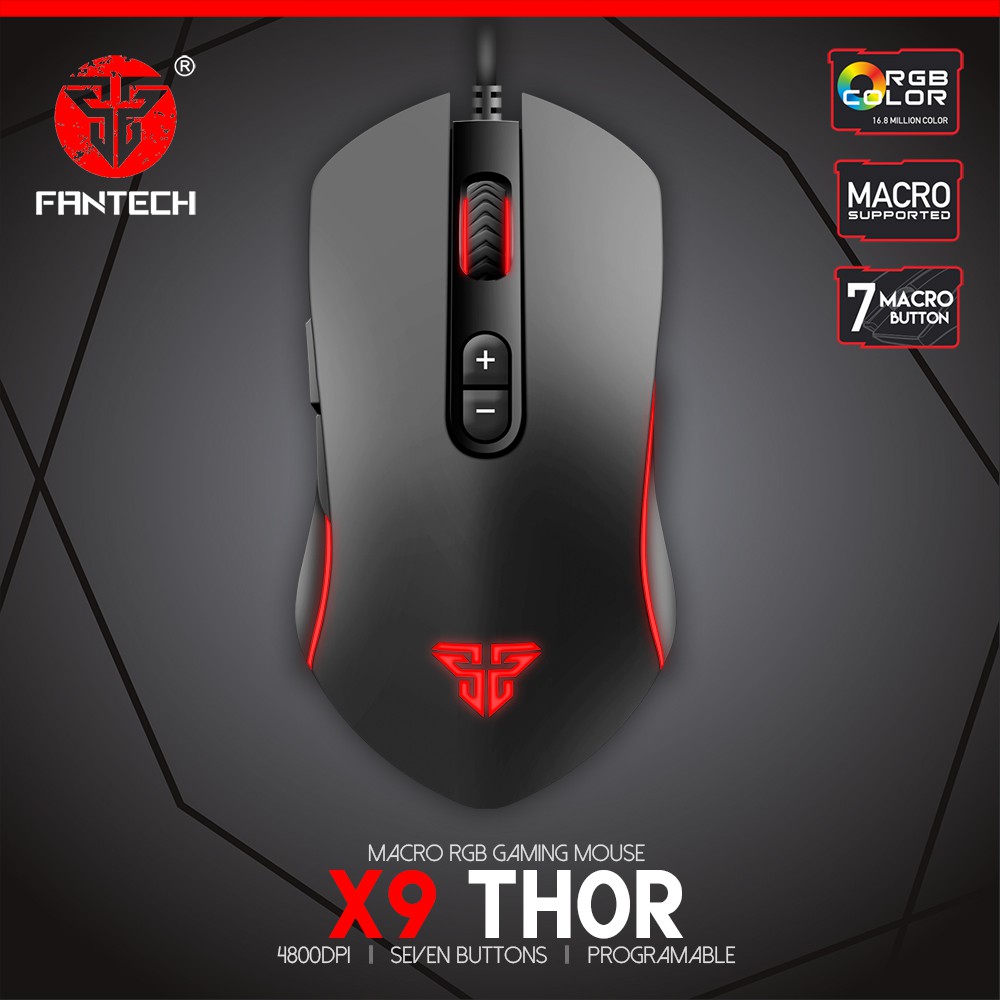 Combo Gaming FANTECH Tiêu Chuẩn Chuột X9 THOR + Lót Chuột MP25/MP292 - Hãng Phân Phối Chính Thức