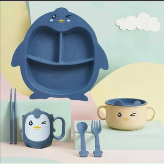 Set bộ đồ ăn dặm cho bé bằng lúa mạch.