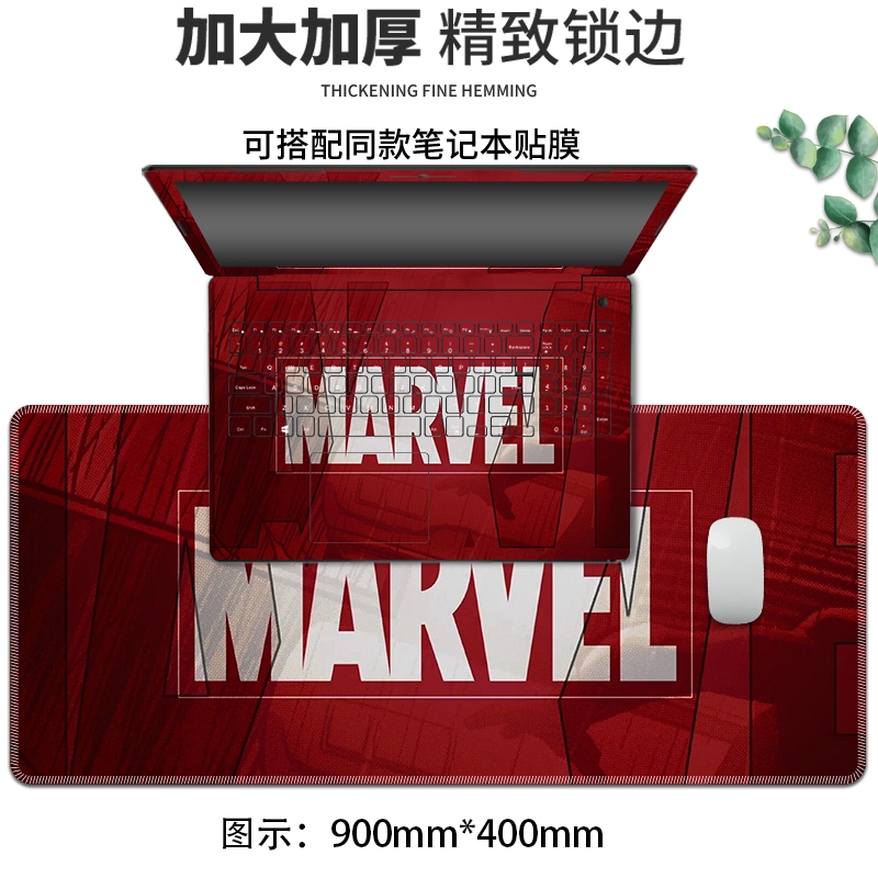 Miếng Lót Chuột Cỡ Lớn 90x40 In Logo Marvel 3mm