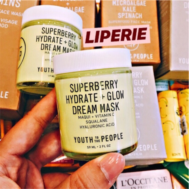 Mặt nạ ngủ chiết xuất superfood sáng da Youth to The People Superberry Hydrate + Glow Dream Mask