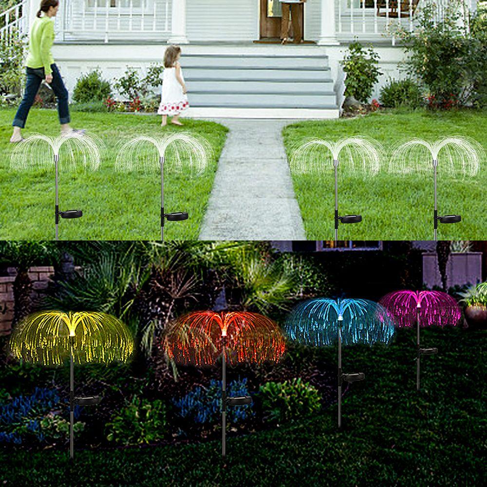 GOGOUP Bộ 2 Đèn LED Trang Trí Sân Vườn Sử Dụng Năng Lượng Mặt Trời