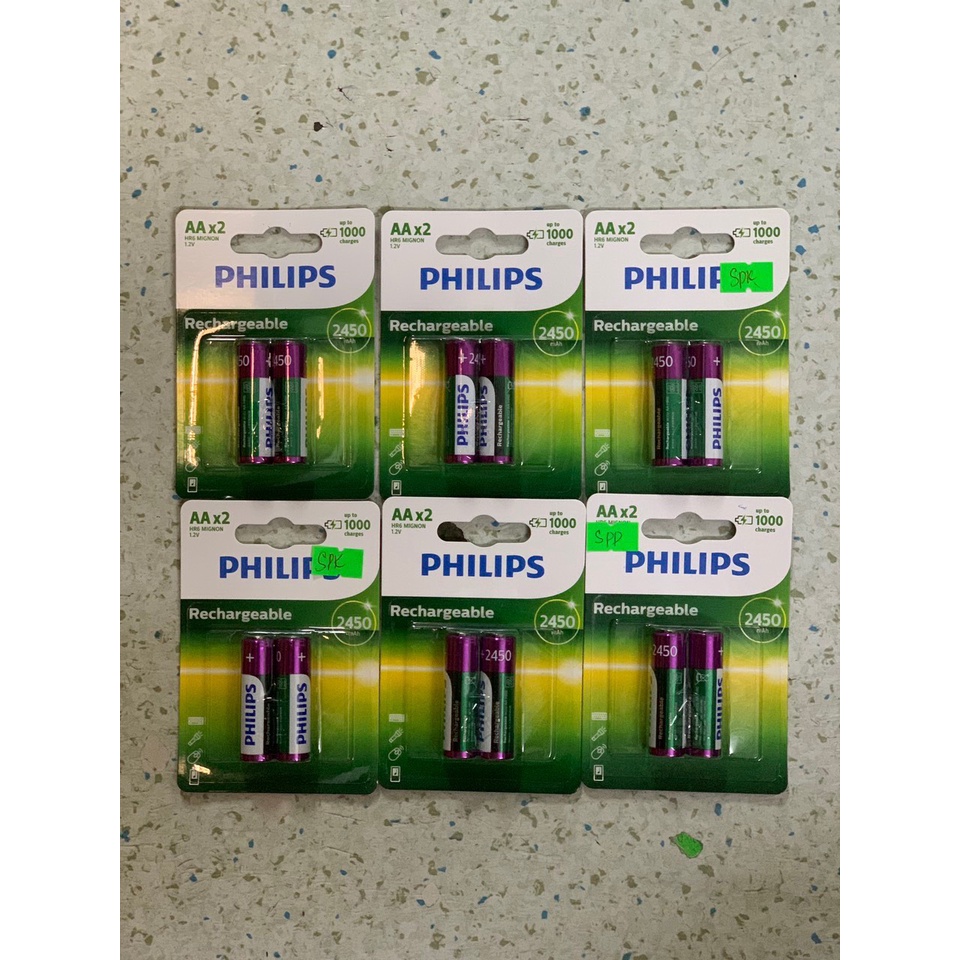 Pin Sạc Philips NiMH AA 2450mAh