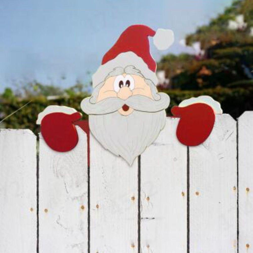 Hàng Rào Họa Tiết Ông Già Noel / Người Tuyết Dùng Trang Trí Giáng Sinh DIY