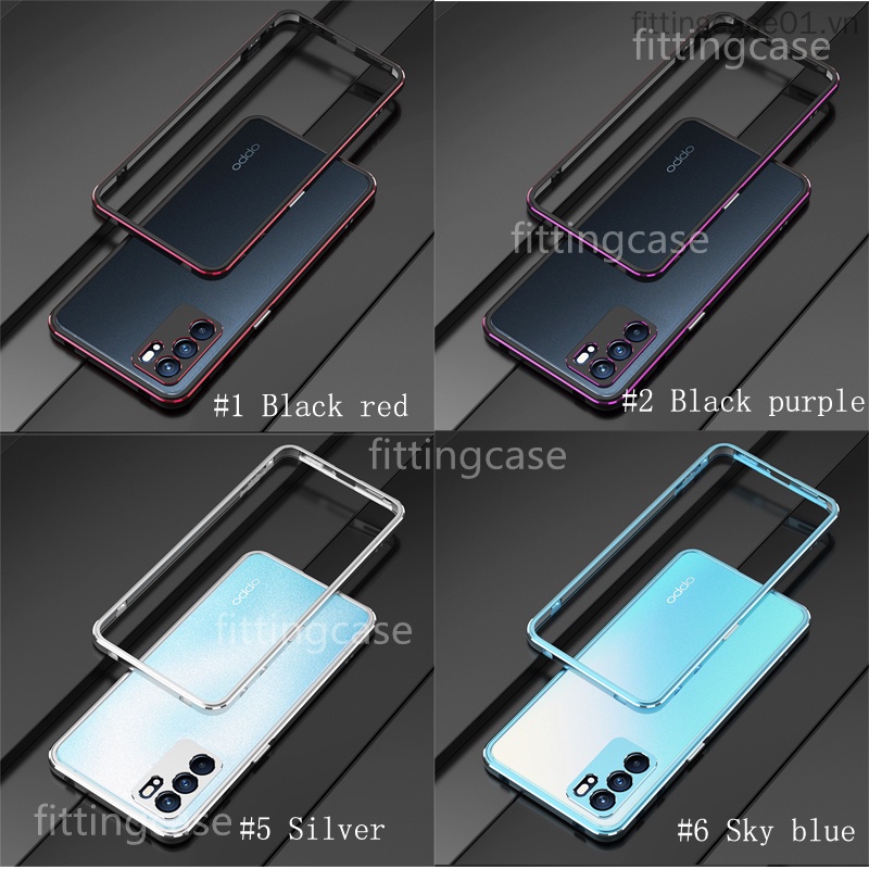 Ốp điện thoại khung kim loại nhôm cứng chống sốc cho OPPO Reno 6 Pro Reno6 Reno5 5G Reno 5 Pro