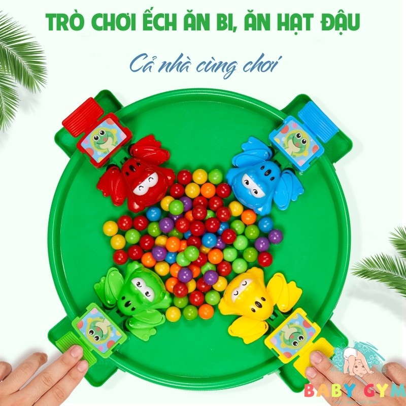 Đồ chơi Ếch ăn bi, hạt, đậu, kẹo vui nhộn có sẵn bi, cả nhà cùng chơi – BabyGym
