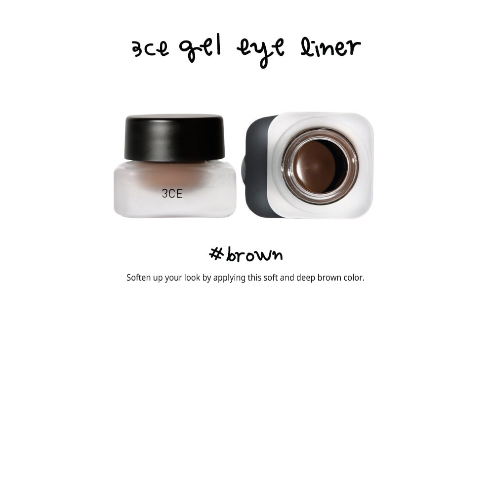 GEL KẺ MẮT KHÔNG TRÔI MÀU NÂU [3CE] GEL EYE LINER #BROWN