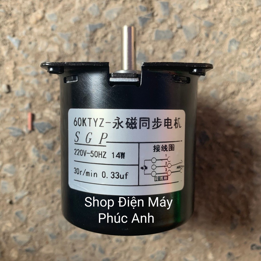 Motor giảm tốc AC 220v 60KTZY 30 vòng phút