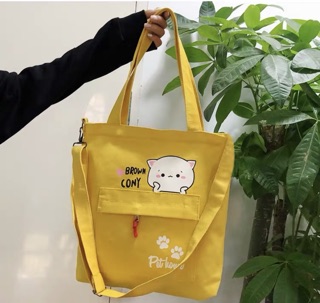 TOTE ĐEO 2 kiểu - Brown cony- TT11