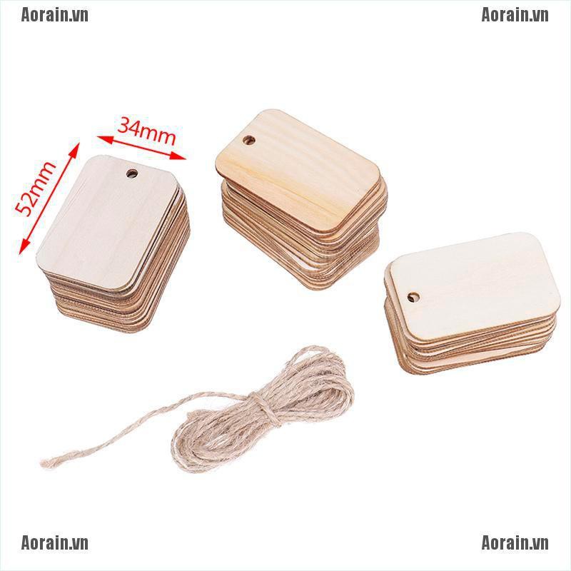 Set 50 Thẻ Gỗ Khắc Chữ Nhiều Màu Sắc