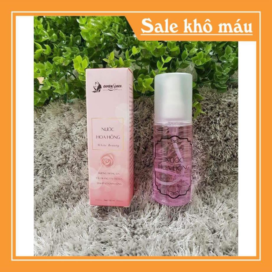 Nước hoa hồng white beauty Dưỡng ẩm sâu cho làn da Cân bằng độ pH cho làn da Hàng Chính Hãng-Quyên LaRa