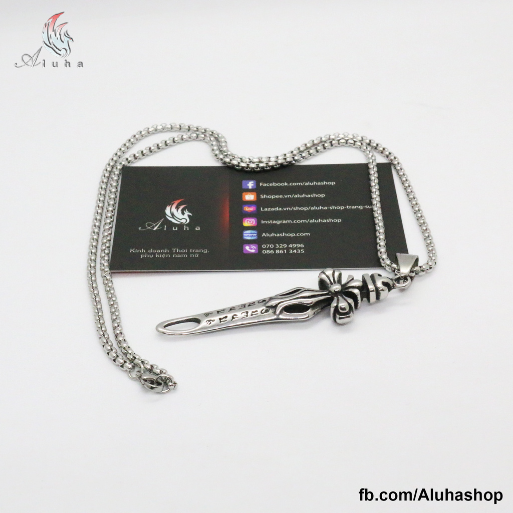 Bộ 18 mẫu dây chuyền Titan Chrome Heart bản đẹp không rỉ, họa tiết cực sắc nét, tặng kèm hộp cứng - NecklaceCH - Aluha