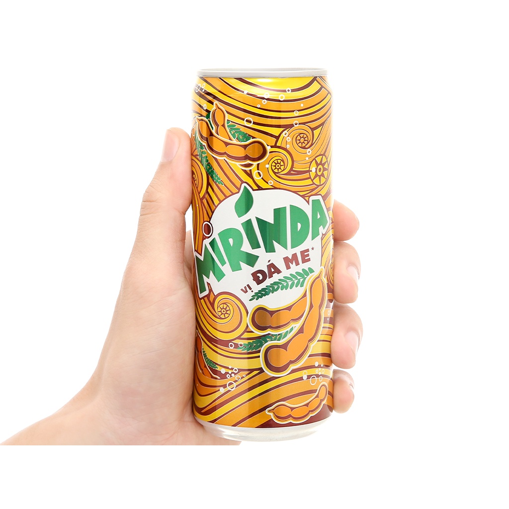 Lốc 6 Lon Nước Ngọt Có Gas Mirinda Đá Me - Soft Drink Lon 330ml Date Luôn Mới