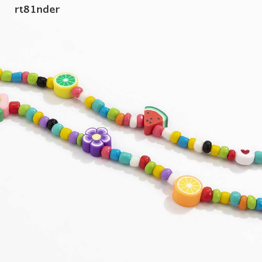 【rt】 Beaded Strand Choker Necklace Women Bohemian Handmade Daisy Collar Necklace .