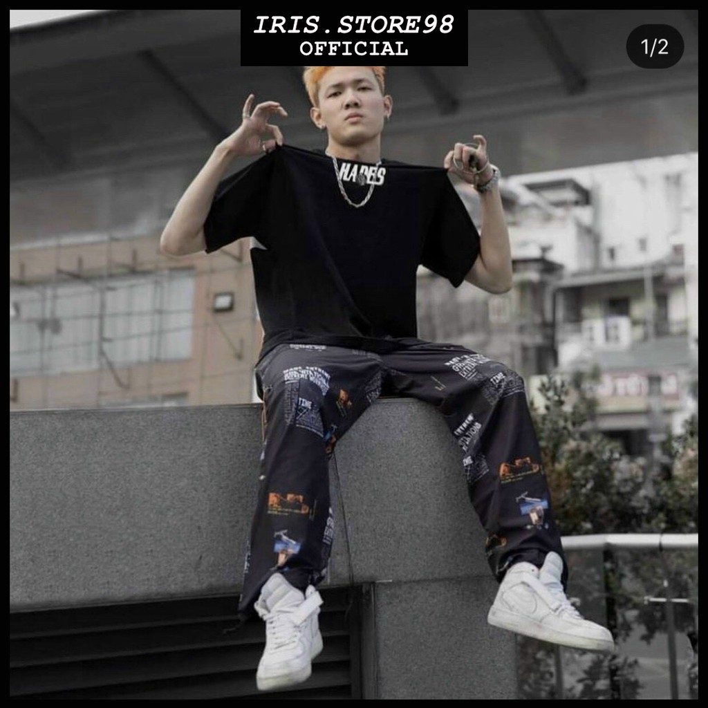 Áo thun Streetwear ✅ Form Rộng Nam Nữ Unisex Phông Tay Lỡ Oversize Chất đẹp - Áo HADES Đen By bear.story