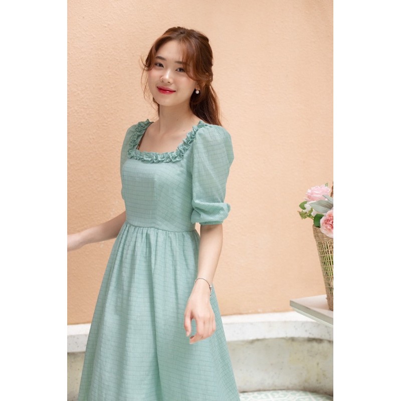 AURORA DRESS - Váy cổ vuông tiểu thư | BigBuy360 - bigbuy360.vn