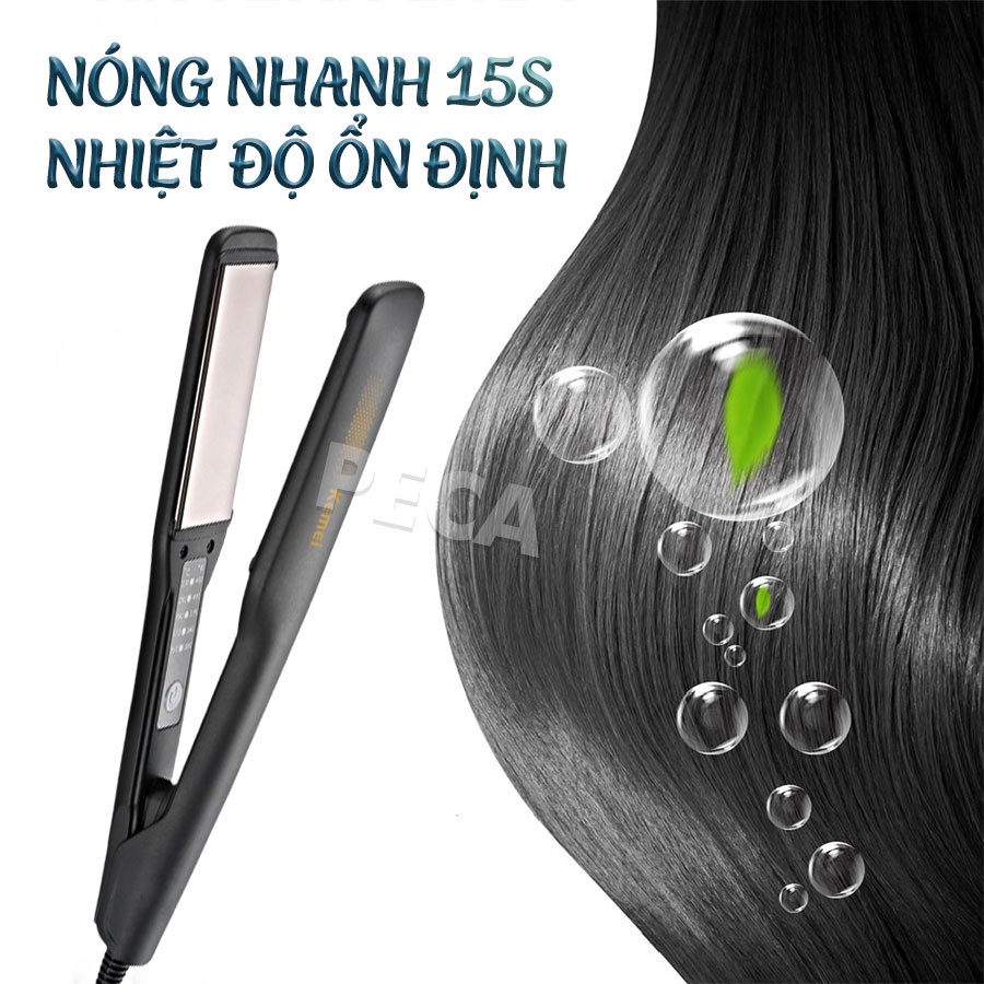 Máy duỗi tóc điều chỉnh 5 mức nhiệt Kemei KM-2518 sử dụng được cho mọi loại tóc có thể là ép tóc, uốn cụp, uốn sóng