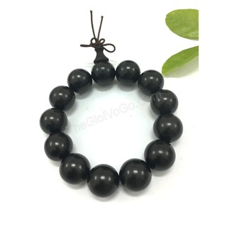 Vòng hạt đeo tay gỗ mun sừng 18mm 13 hạt