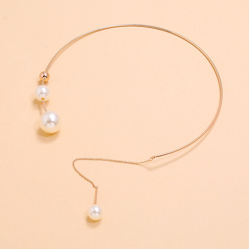 Vòng cổ choker đính ngọc trai nhân tạo thời trang 2022