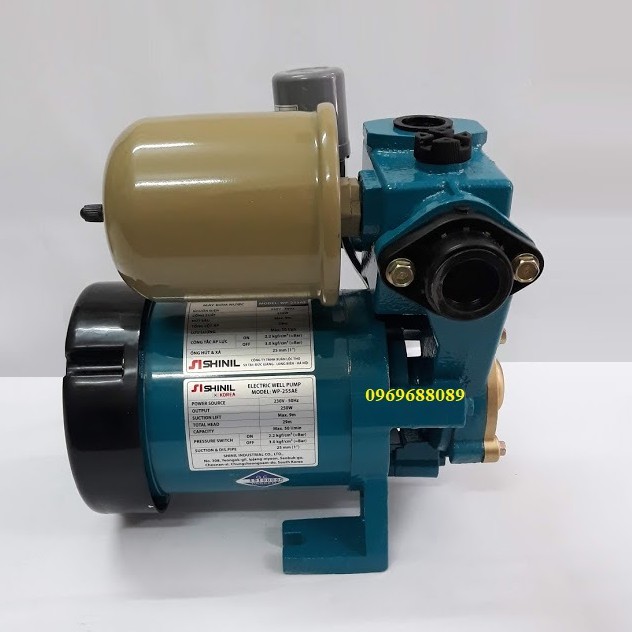 MÁY BƠM TĂNG ÁP TỰ ĐỘNG SHINIL WP-255AE  CỬA ĐỨNG HÀNG CHÍNH HÃNG