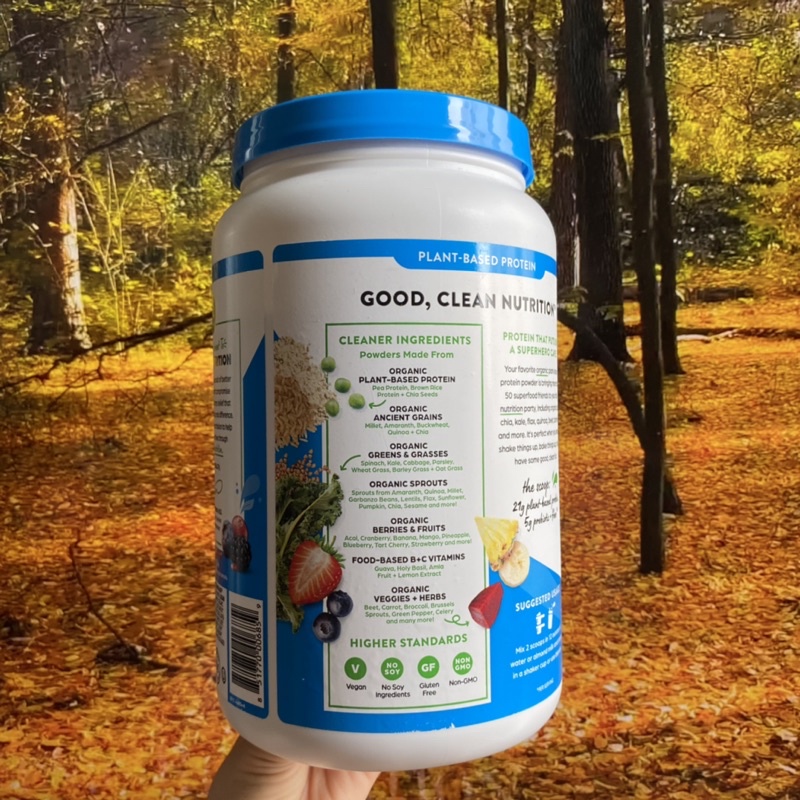 Bột protein hữu cơ Orgain Organic Protein & Superfoods vị vani, socola 918g mẫu mới