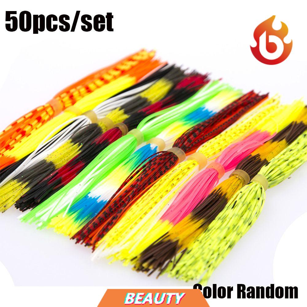 Set 50 Mồi Câu Cá Giả Hình Con Mực Bằng Silicon Mềm