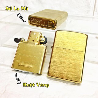 Zippo - bật lửa zippo usa số la mã ruột vàng