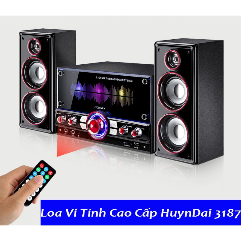 Combo Trọn Bộ Dàn Loa Vi Tính HYUNDAI 3187, Hệ Thống Loa 2.1, Thiết Kế Ấn Tượng, Âm Thanh Siêu Chất, Bảo Hành 1 Năm.