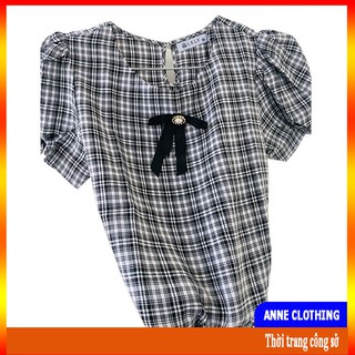 Áo sơ mi nữ caro - áo sơ mi kiểu - Thời trang công sở ANNE Clothing - áo sơ mi mẫu mới nhất