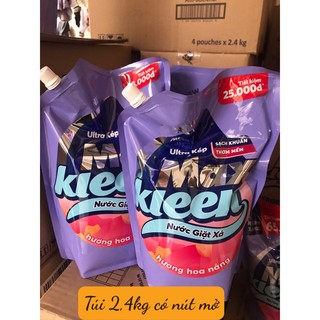 Combo 3 túi nước giặt xả Maxkleen 2,4kg hương hoa nắng
