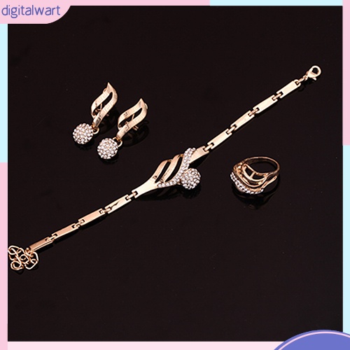 Bộ trang sức hợp kim đính đá kiểu dáng sang trọng thanh lịch cho nữ