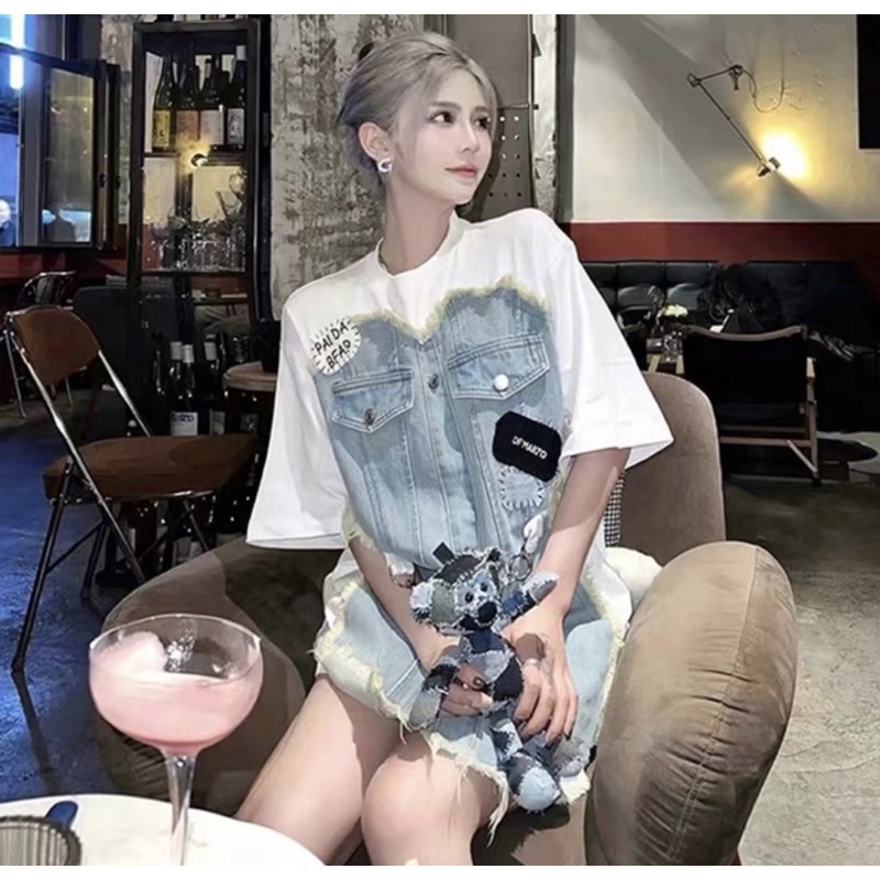 Áo 13DE MARZO trắng đen dài (order)