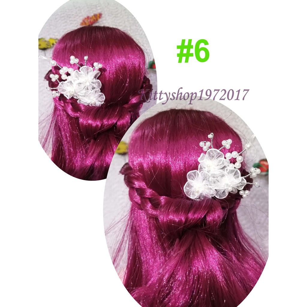 Trâm hoa cài tóc 7cm x 7cm -  trang sức cho búp bê