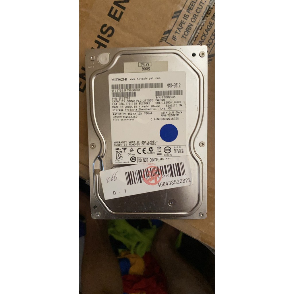 Ổ Cứng 500GB Bóc Máy Đồng Bộ Các Mã