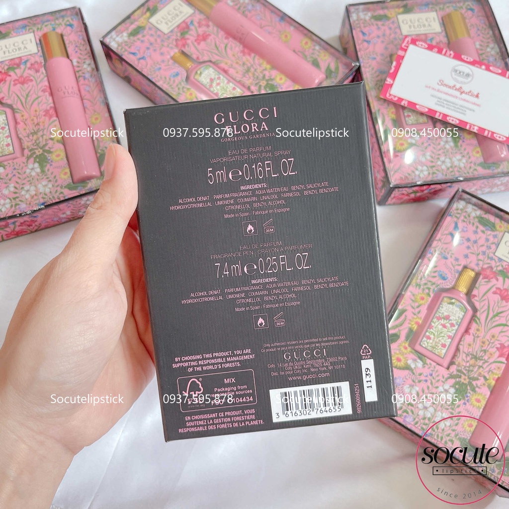 [Bill Sephora] Nước Hoa Gu Xì Flora Gorgeous Gardenia EDP 5ml Guucci 30ml
