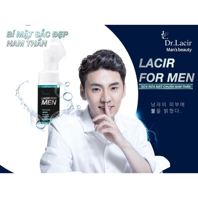 [ TOP NO.1]  Sữa rửa mặt Nam thần LACIR FOR MEN - giúp đan ông về đích nhanh [CHÍNH HANG]