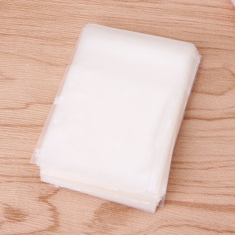 Set 100 Túi Nhựa Đựng Bánh Kẹo Có Keo Dán Phong Cách Giáng Sinh