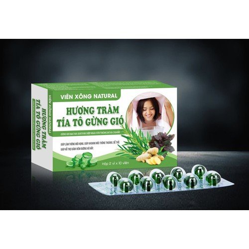 Viên xông Natural Hương tràm ( 2 vỉ x 10 viên)