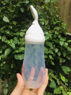 Bình tập ăn sillicon Dolphin 200ml