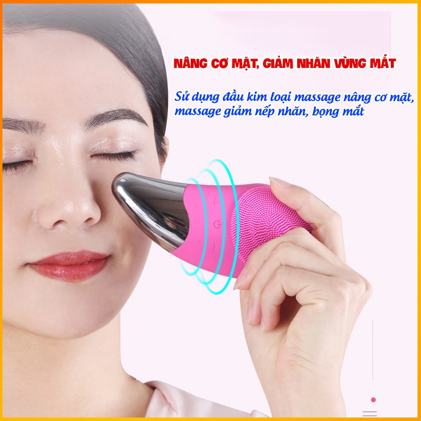 Máy rửa mặt SONIC FACIAL công nghệ mới TẶNG QUẤN ĐẦU - BH 06 THÁNG – Rửa mặt – Massage nâng cơ hiệu quả