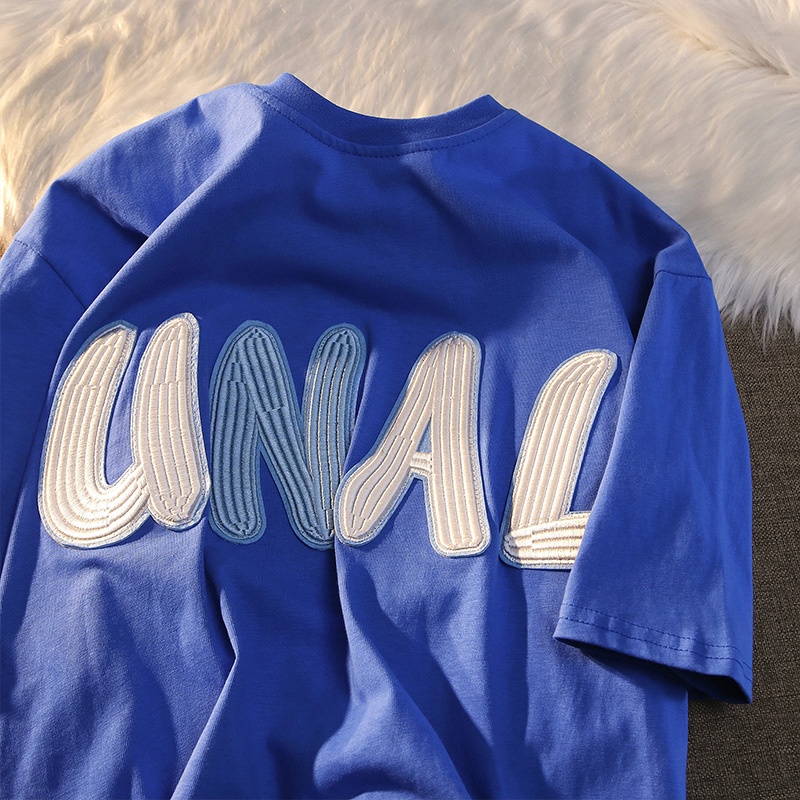 Áo thun ZHELIHANGFEI ngắn tay thêu chữ cá tính thời trang