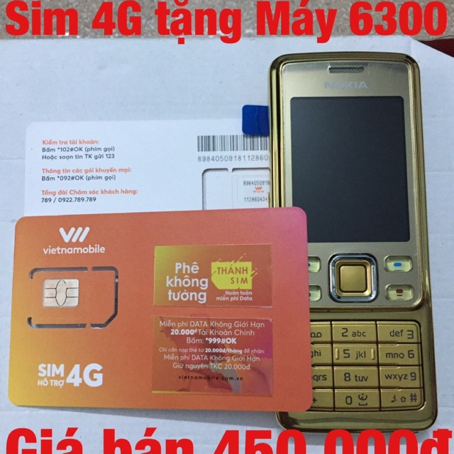 Mua sim 4G tặng 6300