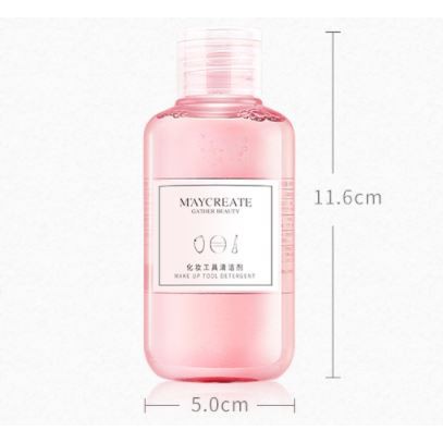 Nước rửa cọ / mút tán kem nền Maycreate chiết xuất hoa hồng 160ml