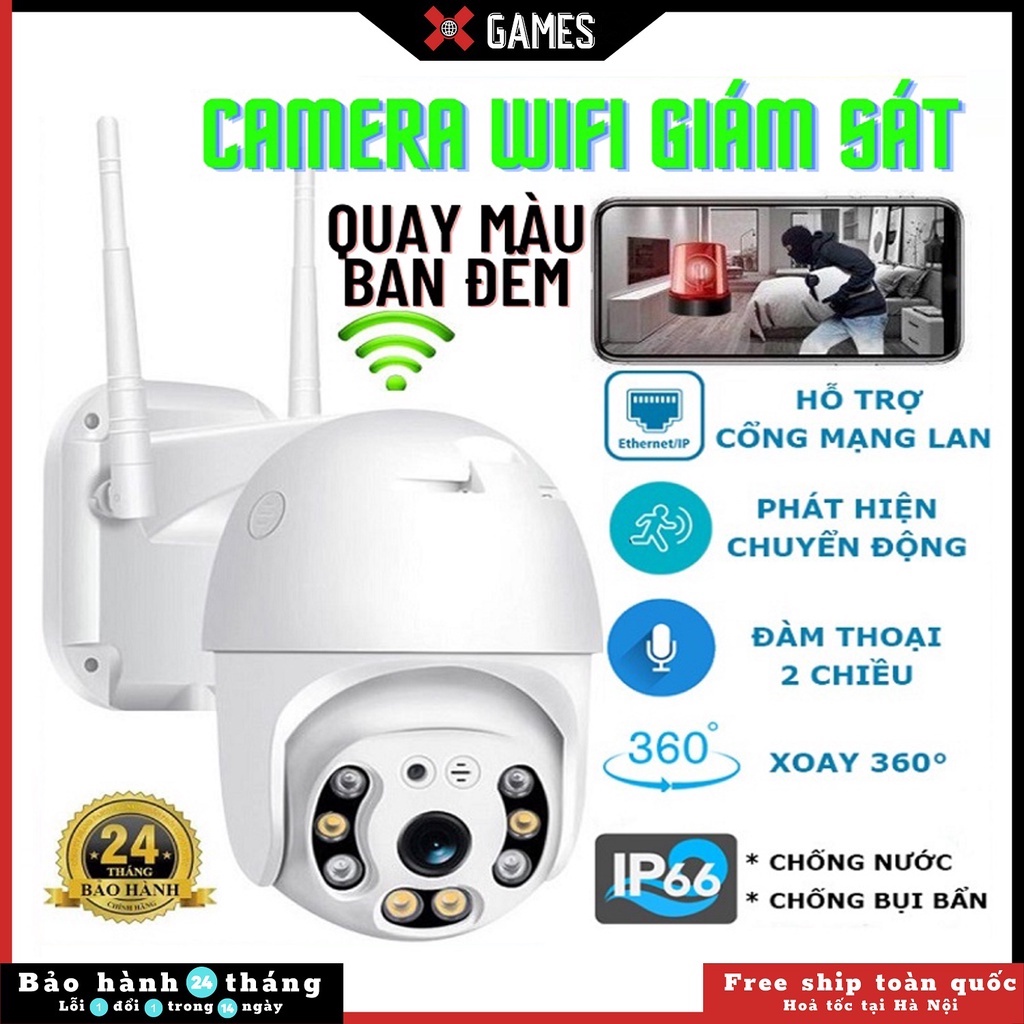 Camera IP Wifi V380 Pro, Cam Hisee SE Dùng Ngoài Trời Trong Nhà Xoay 360 - Đèn Hồng Ngoại Ban Đêm- Phát Hiện Chuyển Động