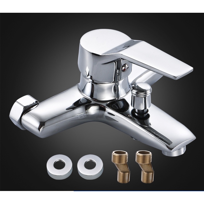Củ Sen Nóng Lạnh Cao Cấp SNL904 Tặng Kèm 2 Chân Chữ Z - Gật Gù Nóng Lạnh Nhà Tắm Giá Rẻ Hợp Kim Đồng Mạ Crom Bóng 5 Lớp