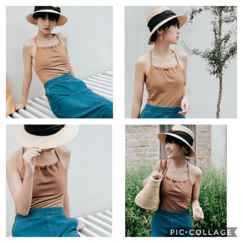 (UNIQLO Nhật chính hãng) Nữ - Bộ đồ bơi/Áo bơi một mảnh Monokini Swimsuit dáng yếm buộc dây dòng U