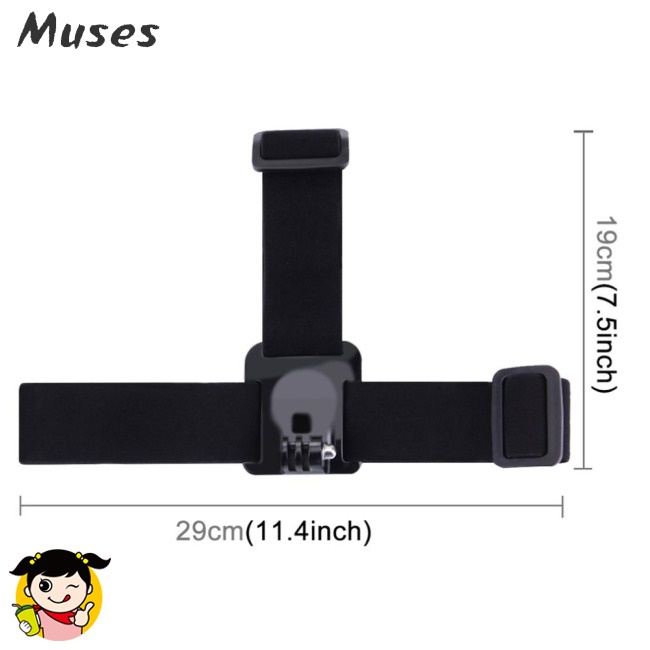 ready stock PULUZ Waterproof Head Band Mount Adjustable Elastic Head Band Strap for GoPro Hero 5 4 Session 3+3 2 1