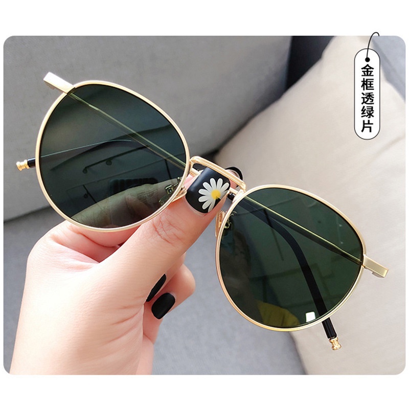 (KIQI-FASHION) COD Kính mát gọng tròn phong cách retro thời trang cho nữ