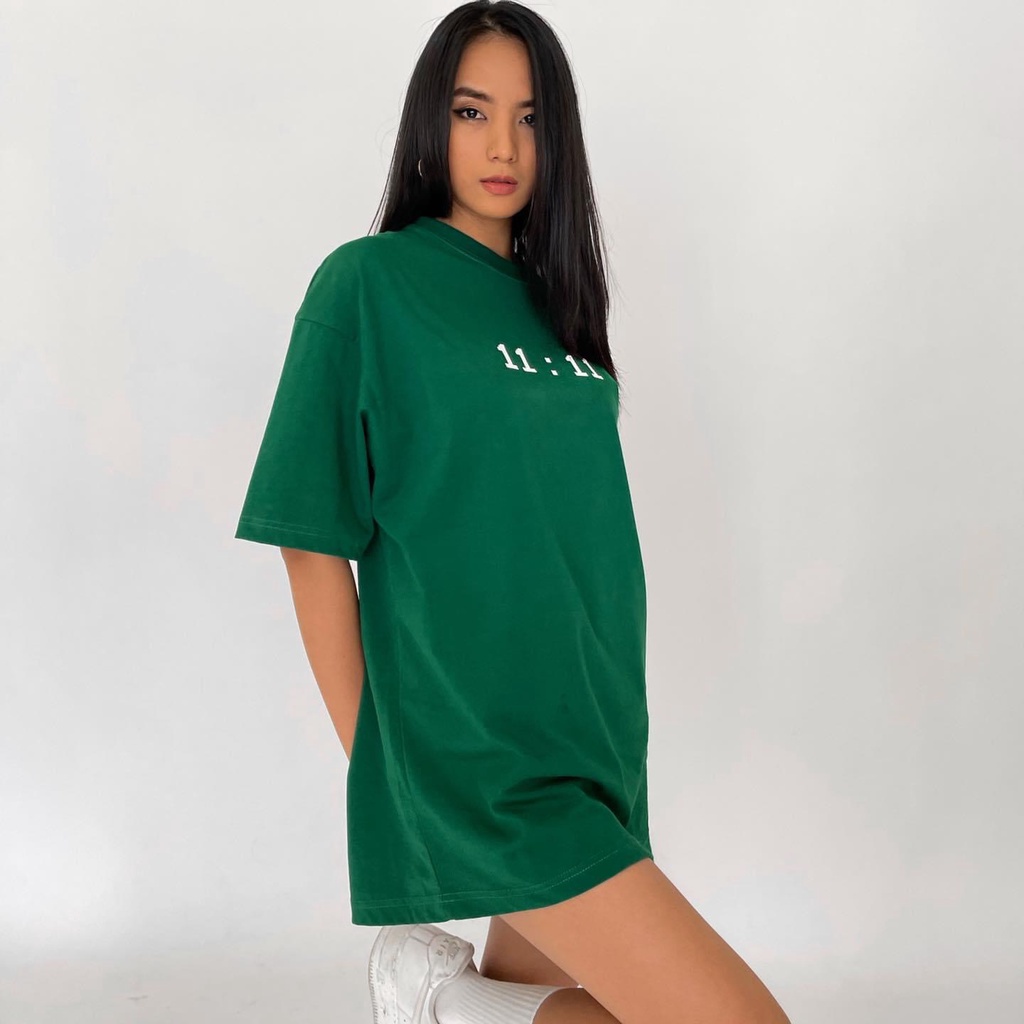 Áo thun unisex form rộng in hình 11:11 phom rộng tay lỡ dành cho nam nữ