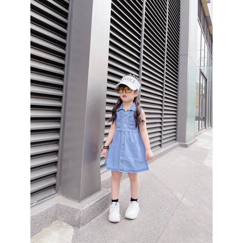 Váy jean phong cách hàn quốc bé gái