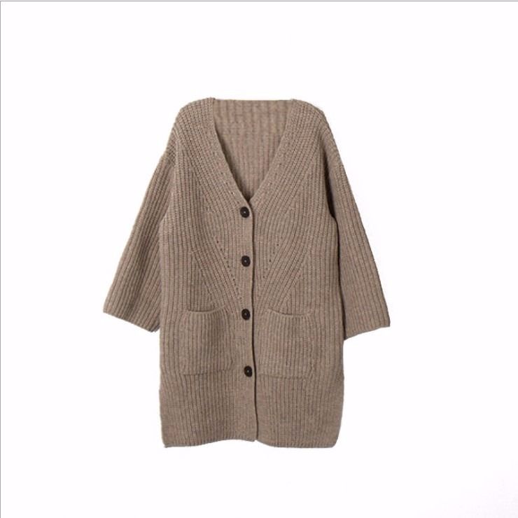 Áo Khoác Cardigan Dệt Kim Dáng Dài Thiết Kế Mới Thời Trang Theo Phong Cách